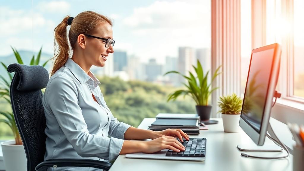 Administration Assistant at work — Images and Photos created by www.High-Salary-Jobs.com — The Website that Shows you real Work Incomes in Relation to Roles and Education