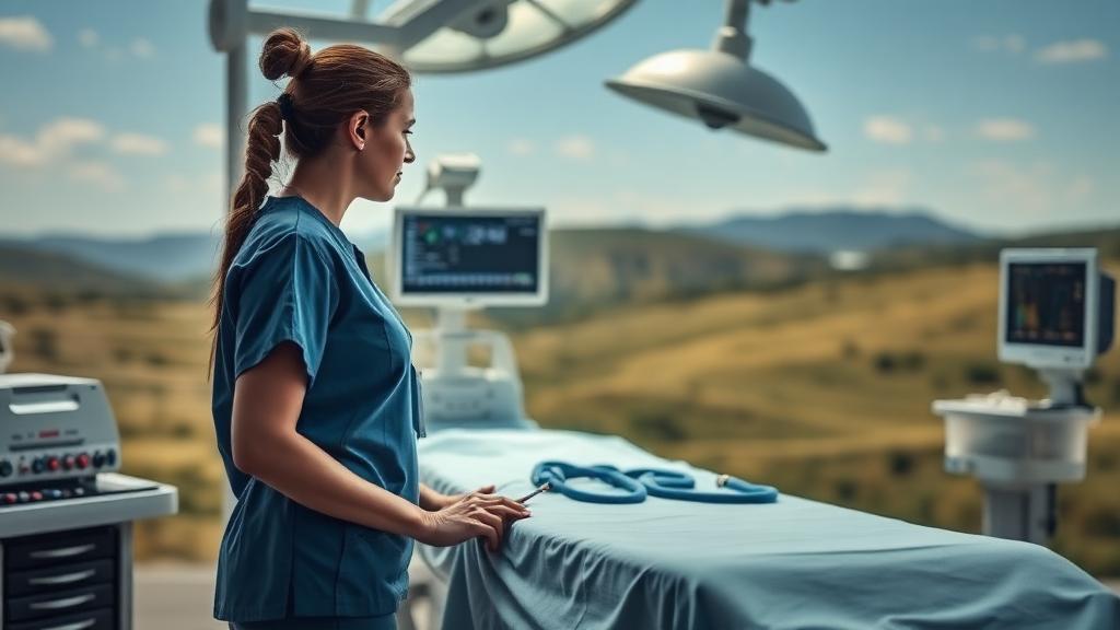Anaesthetic Nurse Practitioner at work — Images and Photos created by www.High-Salary-Jobs.com — The Website that Shows you real Work Incomes in Relation to Roles and Education