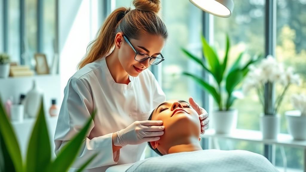 Beauty Therapist at work — Images and Photos created by www.High-Salary-Jobs.com — The Website that Shows you real Work Incomes in Relation to Roles and Education