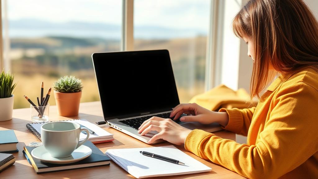 Copywriter at work — Images and Photos created by www.High-Salary-Jobs.com — The Website that Shows you real Work Incomes in Relation to Roles and Education