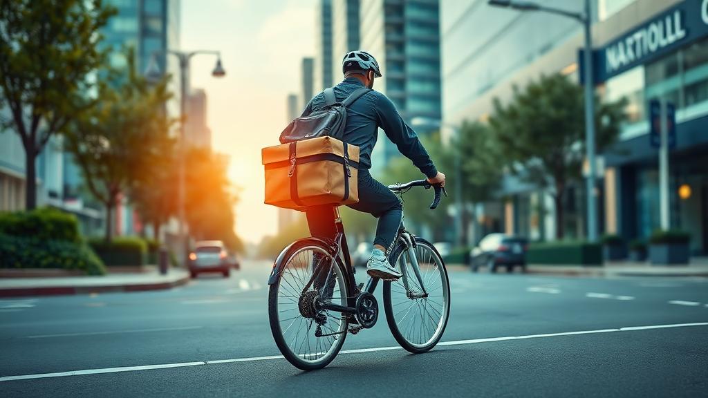 Courier at work — Images and Photos created by www.High-Salary-Jobs.com — The Website that Shows you real Work Incomes in Relation to Roles and Education