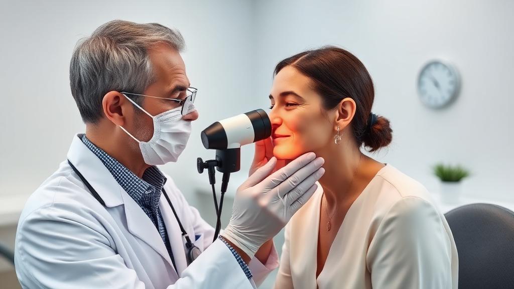 Dermatologist at work — Images and Photos created by www.High-Salary-Jobs.com — The Website that Shows you real Work Incomes in Relation to Roles and Education