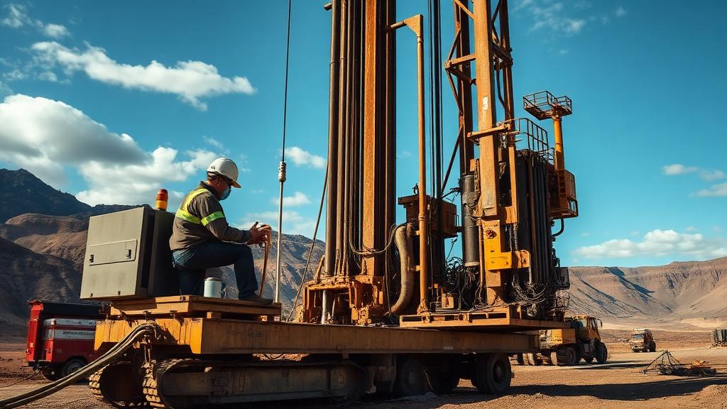 Drill Operator at work — Images and Photos created by www.High-Salary-Jobs.com — The Website that Shows you real Work Incomes in Relation to Roles and Education