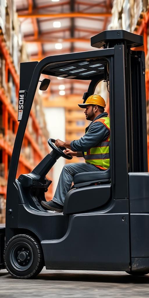 Forklift Operator at work — Images and Photos created by www.High-Salary-Jobs.com — The Website that Shows you real Work Incomes in Relation to Roles and Education