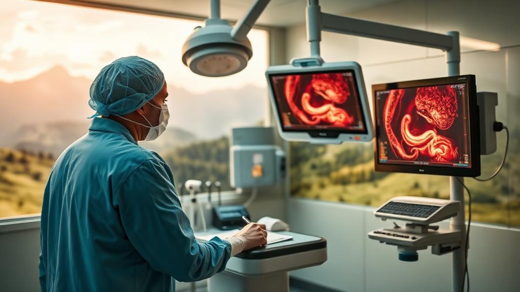 Gastroenterologist at work — Images and Photos created by www.High-Salary-Jobs.com — The Website that Shows you real Work Incomes in Relation to Roles and Education