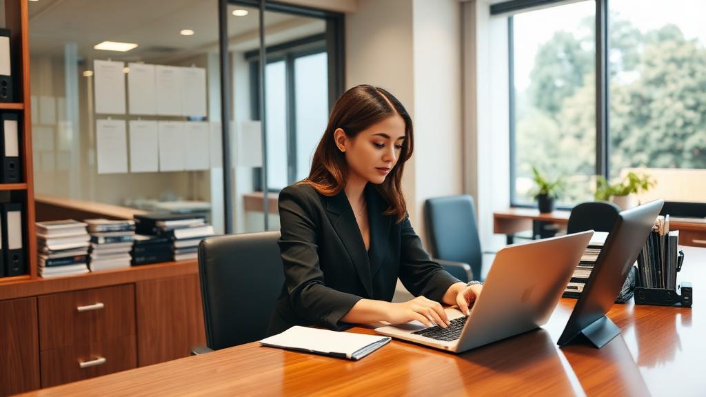 Legal Secretary at work — Images and Photos created by www.High-Salary-Jobs.com — The Website that Shows you real Work Incomes in Relation to Roles and Education