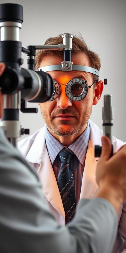 Optometrist at work — Images and Photos created by www.High-Salary-Jobs.com — The Website that Shows you real Work Incomes in Relation to Roles and Education