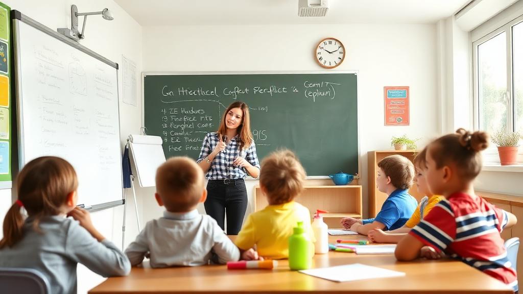 Primary School Teacher at work — Images and Photos created by www.High-Salary-Jobs.com — The Website that Shows you real Work Incomes in Relation to Roles and Education