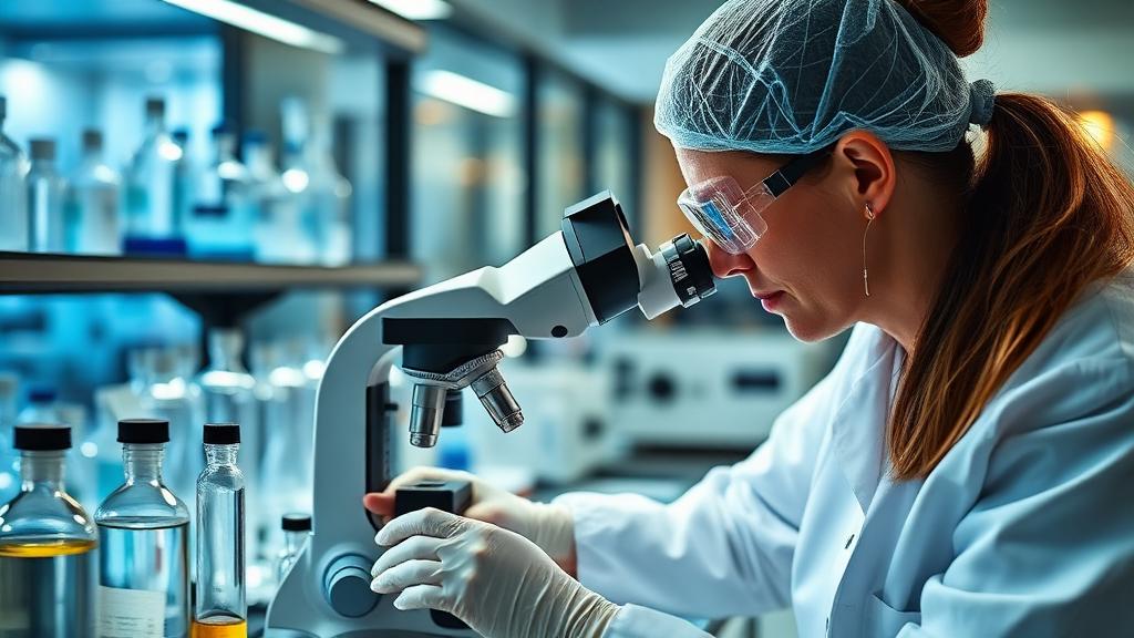 Research Scientist at work — Images and Photos created by www.High-Salary-Jobs.com — The Website that Shows you real Work Incomes in Relation to Roles and Education