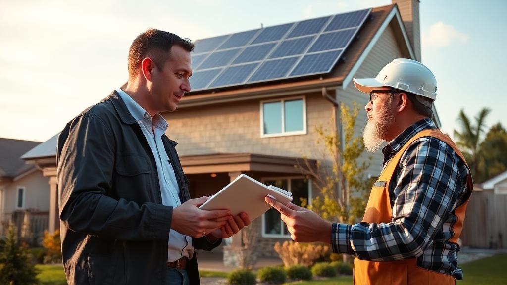 Solar Sales Consultant at work — Images and Photos created by www.High-Salary-Jobs.com — The Website that Shows you real Work Incomes in Relation to Roles and Education