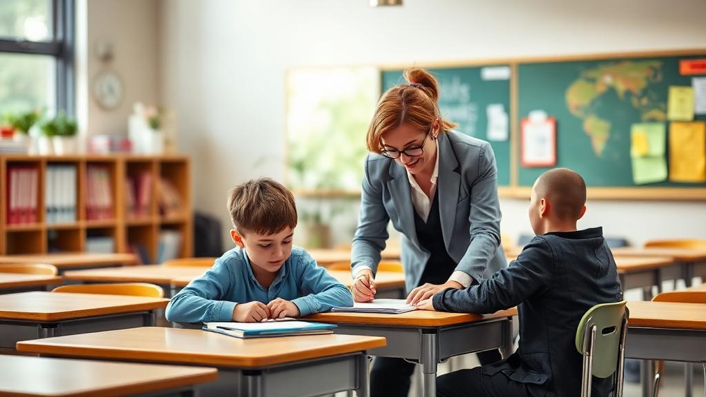 Teacher's Aide at work — Images and Photos created by www.High-Salary-Jobs.com — The Website that Shows you real Work Incomes in Relation to Roles and Education